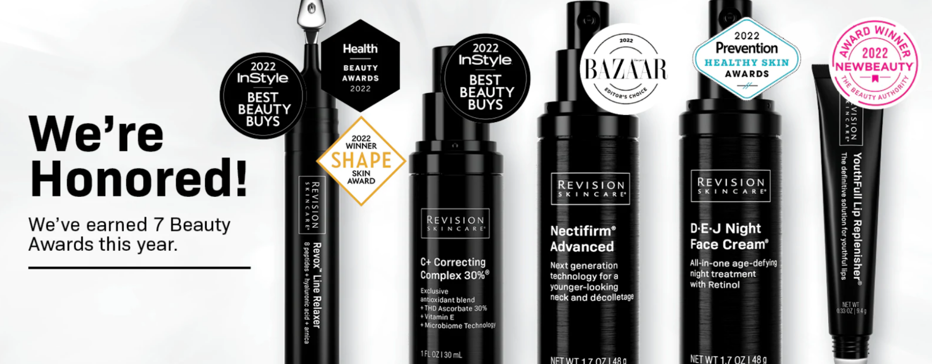 Revision DEJ Revox Line Relaxer Hydraboost Intellishade Nectifirm Retinol