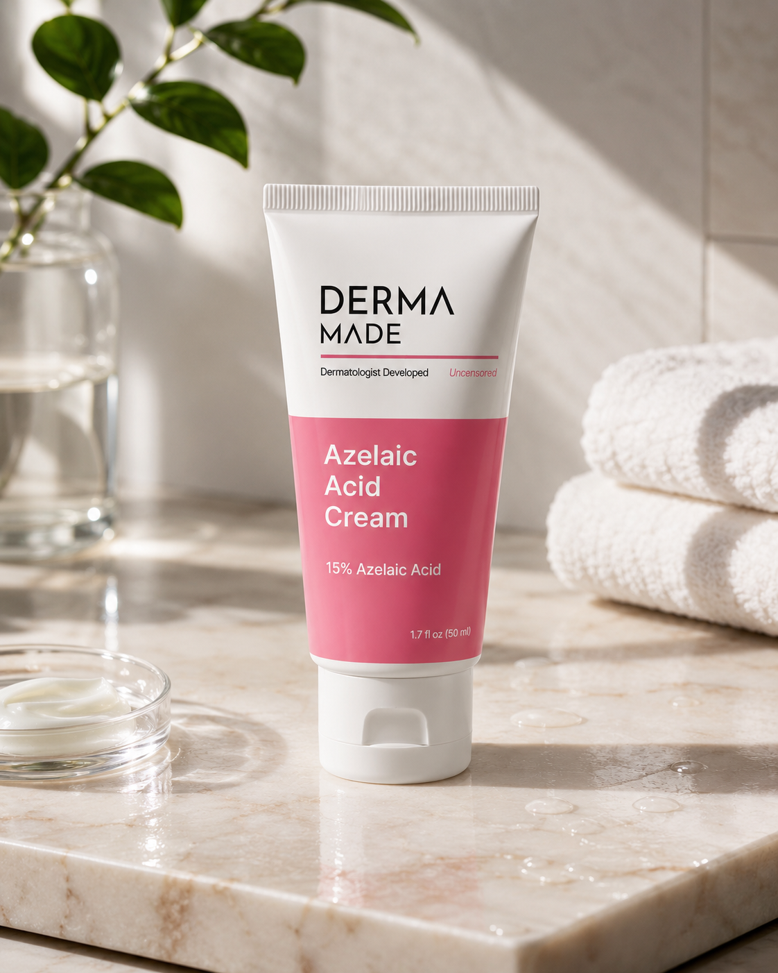 Azelaic Acid Cream for Rosacea, Acne & Uneven Skin Tone | Derma Made
