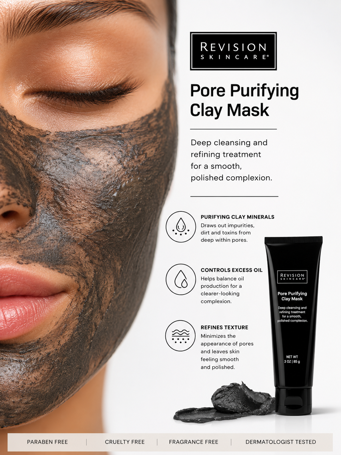 Revision Skincare Pore Purifying Clay Mask 3 oz | Deep Cleansing, Pore Refining & Oil Control