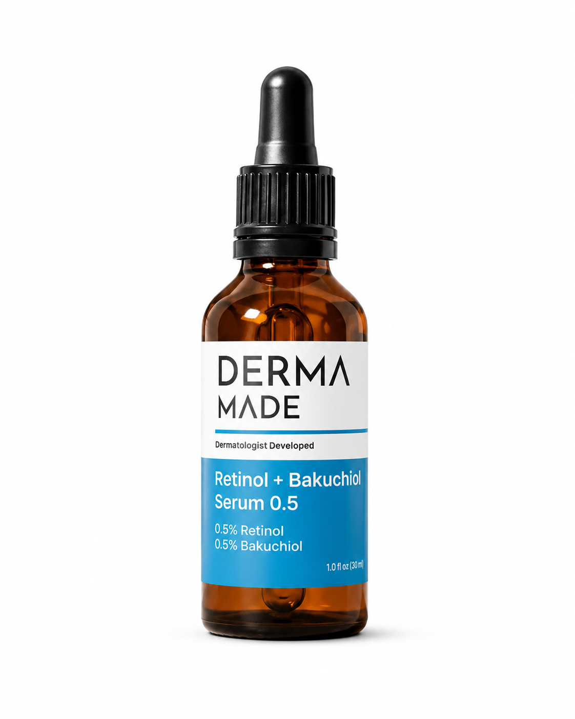 Retinol Serum + Bakuchiol 0.5 for Fine Lines, Wrinkles & Uneven Texture | Derma Made