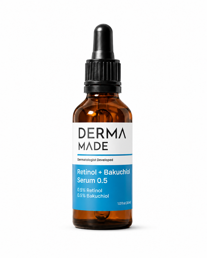 Retinol Serum + Bakuchiol 0.5 for Fine Lines, Wrinkles & Uneven Texture | Derma Made