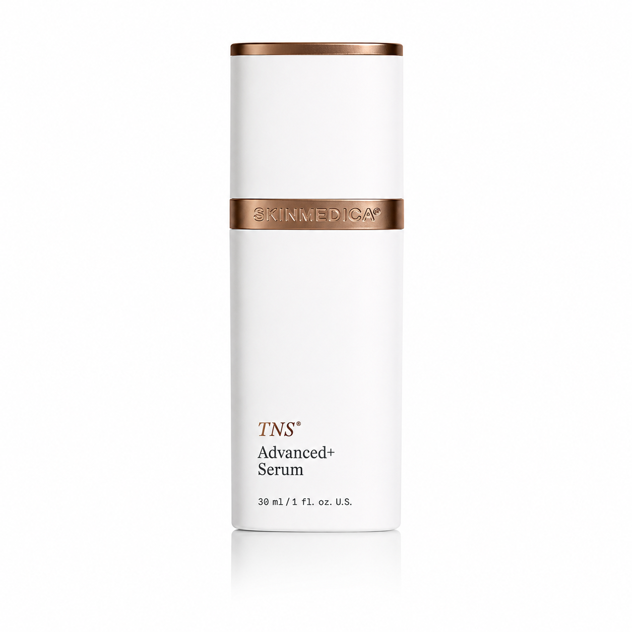 SkinMedica TNS Advanced+ Serum 30 ml advanced anti-aging serum with growth factors and peptides to reduce fine lines, improve firmness, and rejuvenate skin on a white background