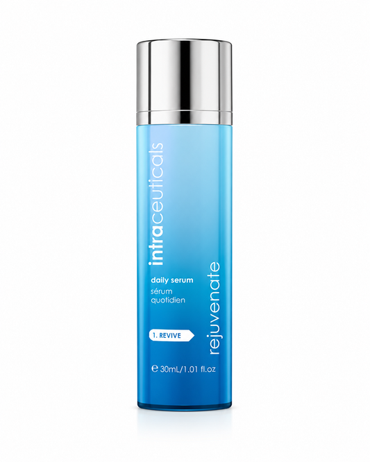 Intraceuticals Rejuvenate Daily Serum Step 1 Revive hydrating facial serum for smoother, healthier-looking skin in a professional skincare pump bottle